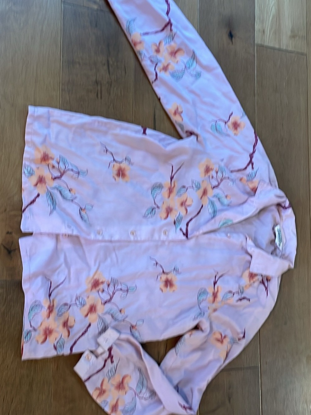 Vintage lavender Floral Button-Down Shirt